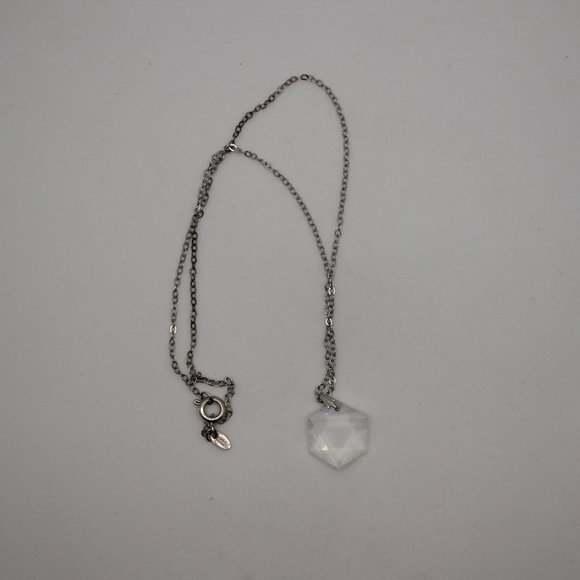 Gorham Crystal Star of David Sterling Necklace Vintage - Picture 4 of 5